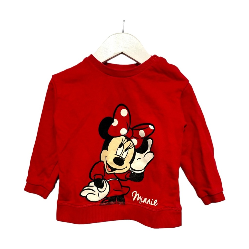 H&M Red Minnie Mouse Sweatshirt - Size 12-18M
